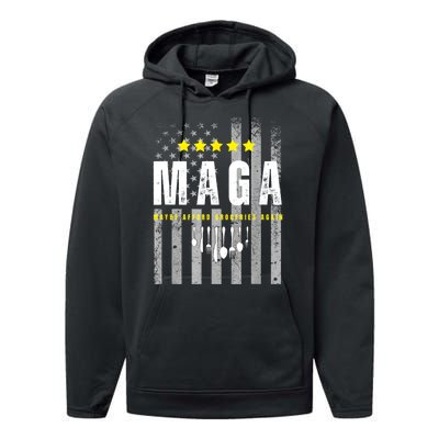 Maga Maybe Afford Groceries Again Performance Fleece Hoodie