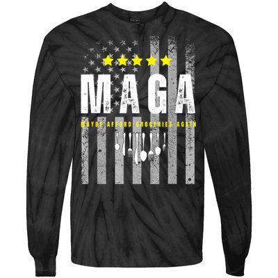 Maga Maybe Afford Groceries Again Tie-Dye Long Sleeve Shirt