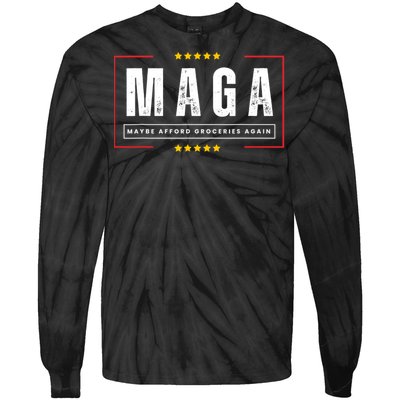 Maga Maybe Afford Groceries Again Tie-Dye Long Sleeve Shirt