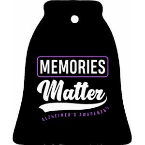 Memories Matter Alzheimer Supporter Alzheimers Awareness Ceramic Bell Ornament