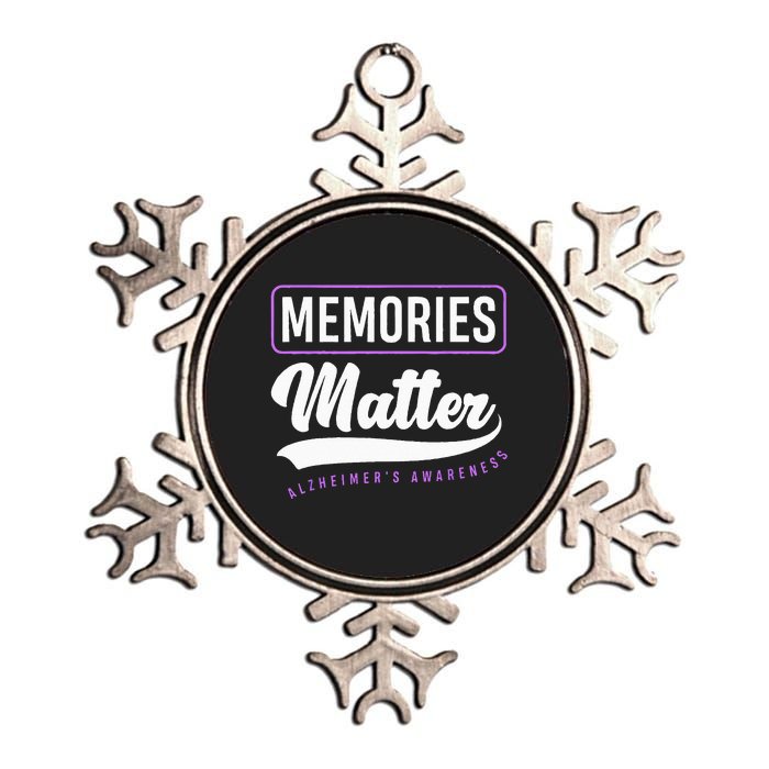 Memories Matter Alzheimer Supporter Alzheimers Awareness Metallic Star Ornament