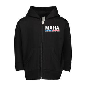 Maha Make America Healthy Again 2024 Toddler Zip Fleece Hoodie