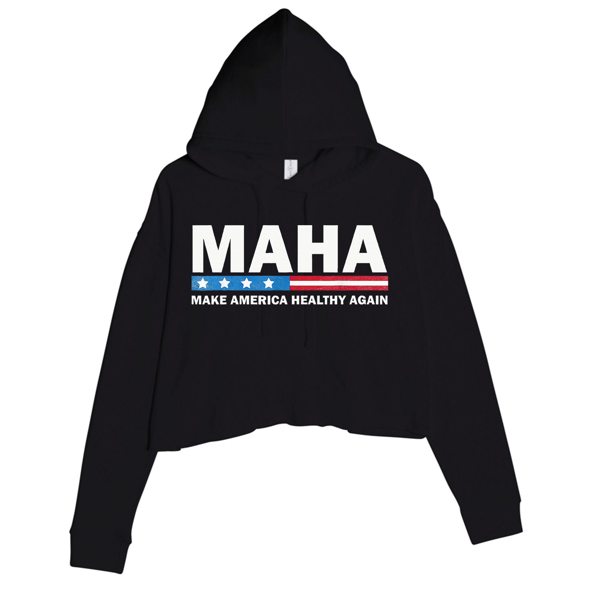 Maha Make America Healthy Again 2024 Crop Fleece Hoodie