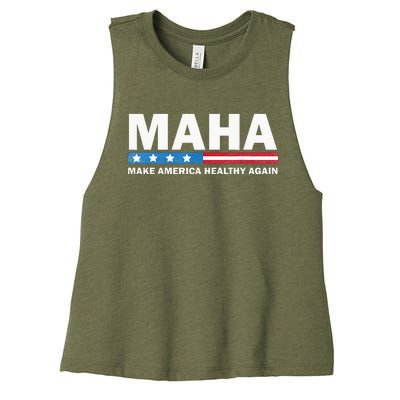 Maha Make America Healthy Again 2024 Women's Racerback Cropped Tank