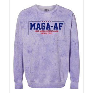 Magaa.F. Make American Great Again America First Colorblast Crewneck Sweatshirt