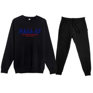 Magaa.F. Make American Great Again America First Premium Crewneck Sweatsuit Set