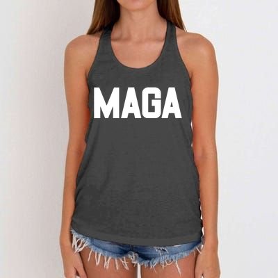 MAGA Make America Great Again Red Hats For Trump Women's Knotted Racerback Tank