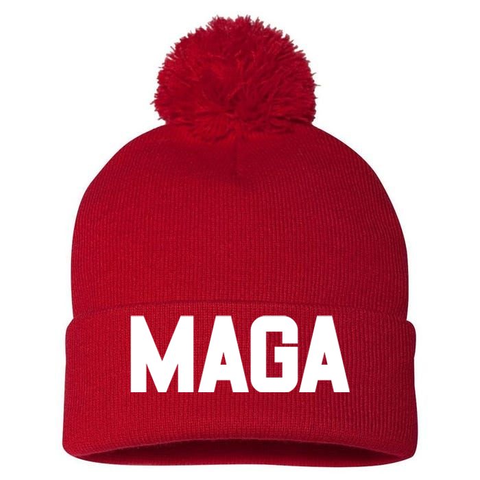 MAGA Make America Great Again Red Hats For Trump Pom Pom 12in Knit Beanie