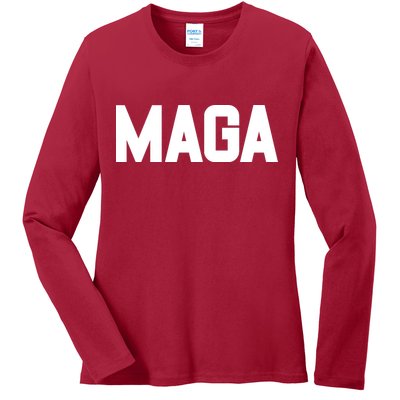 MAGA Make America Great Again Red Hats For Trump Ladies Long Sleeve Shirt