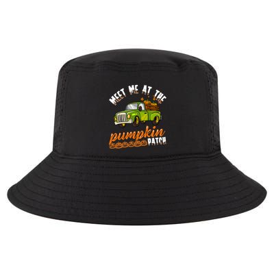 Meet Me At The Pumpkin Patch Truck Thanksgiving Farmer Cool Comfort Performance Bucket Hat