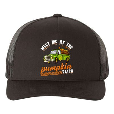 Meet Me At The Pumpkin Patch Truck Thanksgiving Farmer Yupoong Adult 5-Panel Trucker Hat