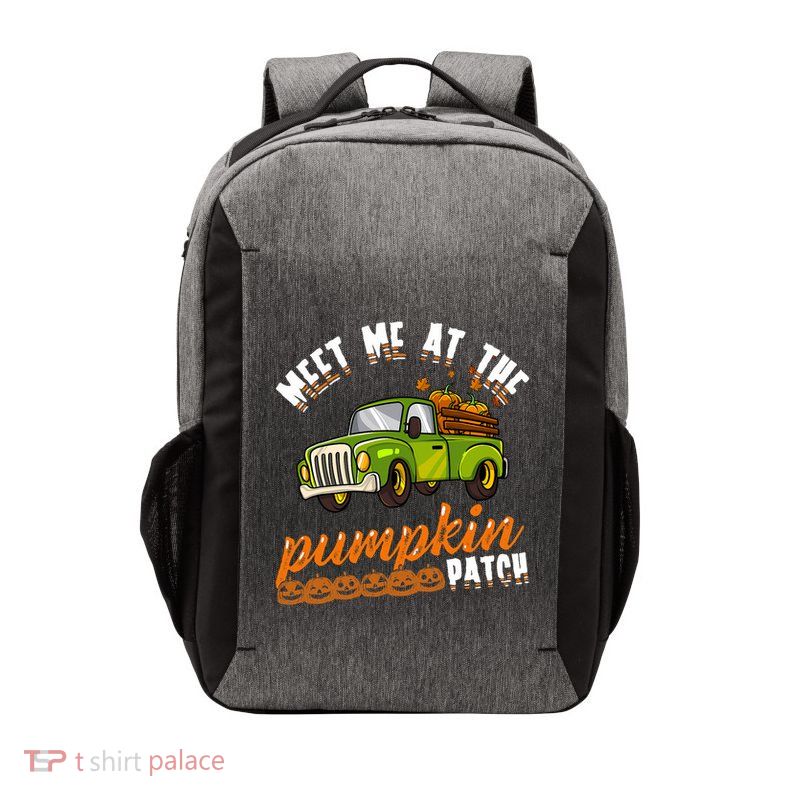 Meet Me At The Pumpkin Patch Truck Thanksgiving Farmer Vector Backpack
