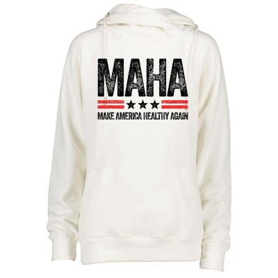 Maha Make America Healthy Again Us Patriotic 4th Of July Womens Funnel Neck Pullover Hood