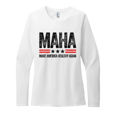 Maha Make America Healthy Again Us Patriotic 4th Of July Womens CVC Long Sleeve Shirt