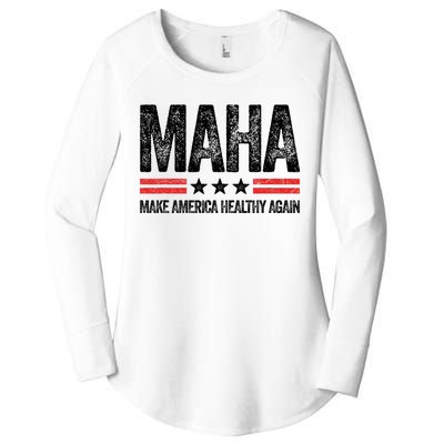 Maha Make America Healthy Again Us Patriotic 4th Of July Women's Perfect Tri Tunic Long Sleeve Shirt