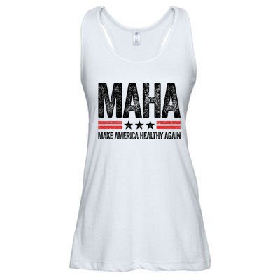 Maha Make America Healthy Again Us Patriotic 4th Of July Ladies Essential Flowy Tank