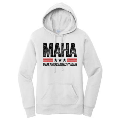 Maha Make America Healthy Again Us Patriotic 4th Of July Women's Pullover Hoodie