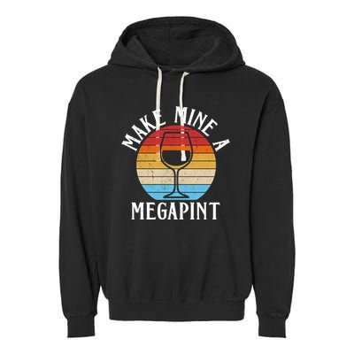 Make Mine A Megapint Wine Lover Johnny Depp Garment-Dyed Fleece Hoodie