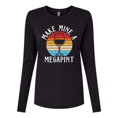 Make Mine A Megapint Wine Lover Johnny Depp Womens Cotton Relaxed Long Sleeve T-Shirt