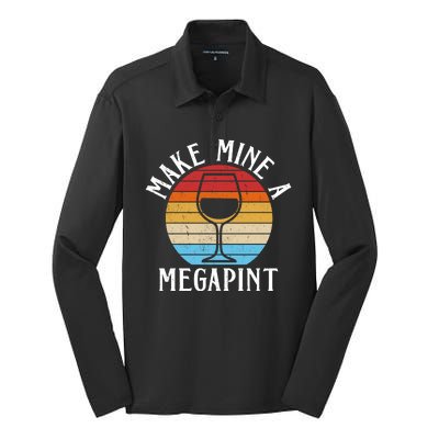 Make Mine A Megapint Wine Lover Johnny Depp Silk Touch Performance Long Sleeve Polo