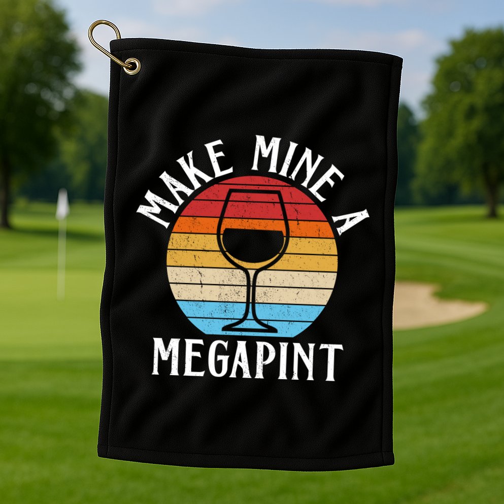 Make Mine A Megapint Wine Lover Johnny Depp Golf Towel