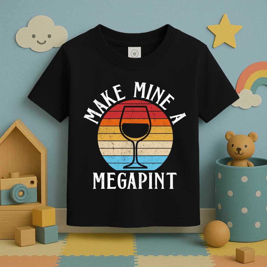 Make Mine A Megapint Wine Lover Johnny Depp Toddler T-Shirt