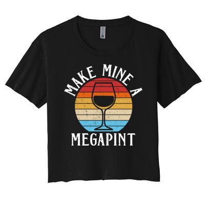 Make Mine A Megapint Wine Lover Johnny Depp Women's Crop Top Tee