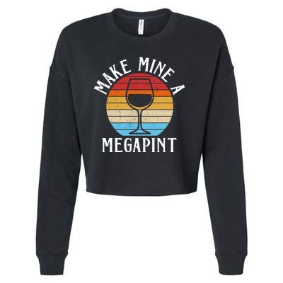 Make Mine A Megapint Wine Lover Johnny Depp Cropped Pullover Crew