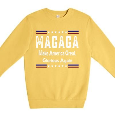 Magaga Make America Great And Glorious Again Gift Premium Crewneck Sweatshirt