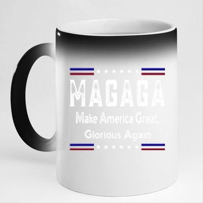 Magaga Make America Great And Glorious Again Gift 11oz Black Color Changing Mug