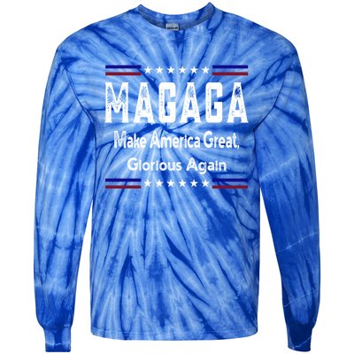 Magaga Make America Great And Glorious Again Gift Tie-Dye Long Sleeve Shirt