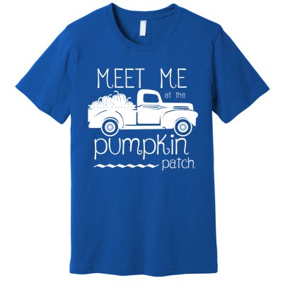 Meet Me At The Pumpkin Patch Fall Harvest Truck Autumn Lover Cute Gift Premium T-Shirt