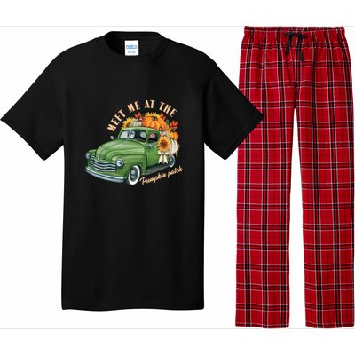 Meet Me At The Pumpkin Patch Cute Vintage Pickup Truck Fall Gift Pajama Set