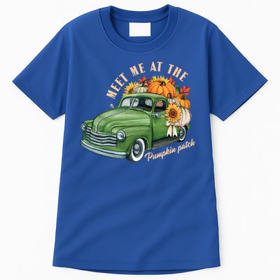 Meet Me At The Pumpkin Patch Cute Vintage Pickup Truck Fall Gift Tall T-Shirt