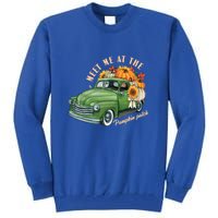 Meet Me At The Pumpkin Patch Cute Vintage Pickup Truck Fall Gift Tall Sweatshirt