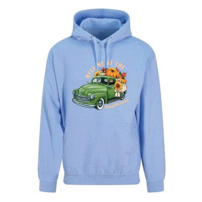 Meet Me At The Pumpkin Patch Cute Vintage Pickup Truck Fall Gift Unisex Surf Hoodie