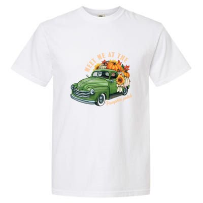 Meet Me At The Pumpkin Patch Cute Vintage Pickup Truck Fall Gift Garment-Dyed Heavyweight T-Shirt