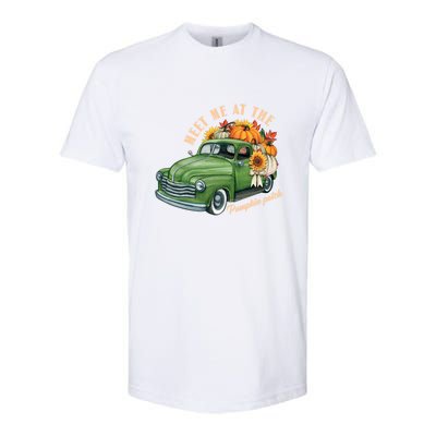 Meet Me At The Pumpkin Patch Cute Vintage Pickup Truck Fall Gift Softstyle CVC T-Shirt