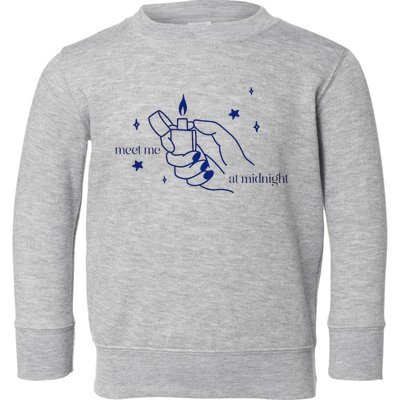 Meet Me At Midnight TS Lover Swiftie Trending Gift Idea Toddler Sweatshirt