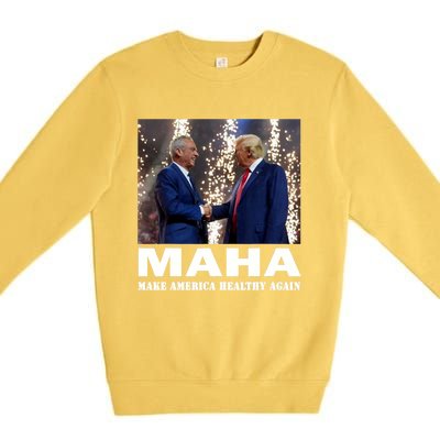 Maha Make America Healthy Again Trump 2024 Premium Crewneck Sweatshirt