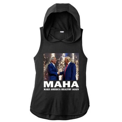 Maha Make America Healthy Again Trump 2024 Ladies PosiCharge Tri-Blend Wicking Draft Hoodie Tank