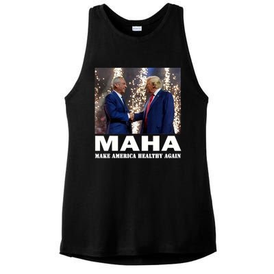 Maha Make America Healthy Again Trump 2024 Ladies PosiCharge Tri-Blend Wicking Tank