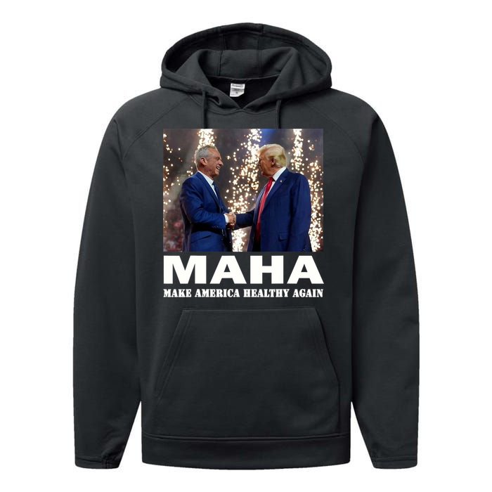 Maha Make America Healthy Again Trump 2024 Performance Fleece Hoodie