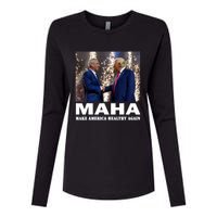 Maha Make America Healthy Again Trump 2024 Womens Cotton Relaxed Long Sleeve T-Shirt