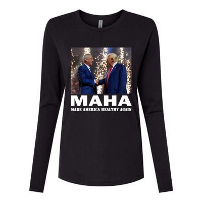 Maha Make America Healthy Again Trump 2024 Womens Cotton Relaxed Long Sleeve T-Shirt