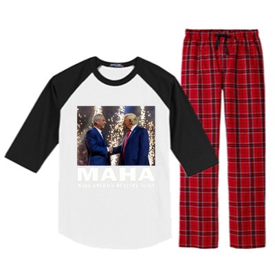 Maha Make America Healthy Again Trump 2024 Raglan Sleeve Pajama Set