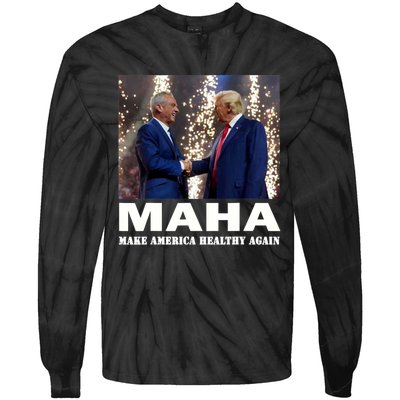 Maha Make America Healthy Again Trump 2024 Tie-Dye Long Sleeve Shirt