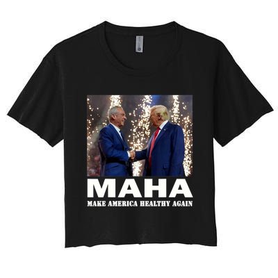 Maha Make America Healthy Again Trump 2024 Women's Crop Top Tee