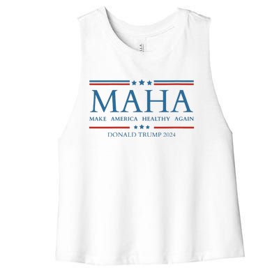 Maha Make America Healthy Again Women's Racerback Cropped Tank