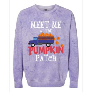 Meet Me At The Pumpkin Patch Extreme Fall Lover Cute Gift Colorblast Crewneck Sweatshirt